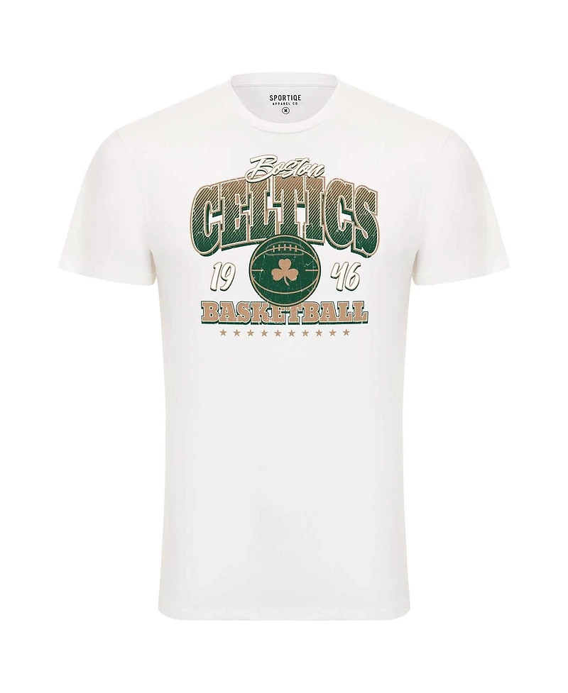 Sportiqe Men's and Women's Boston Celtics Bingham Super Soft T-Shirt