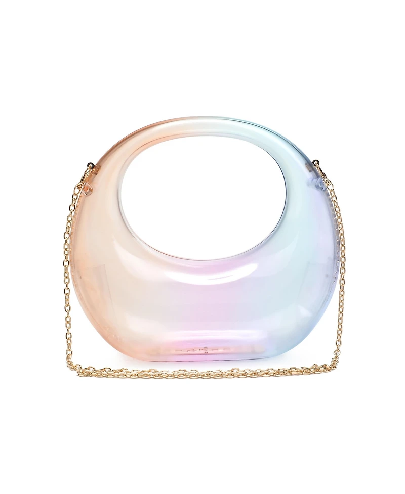 Eloquii Women's Plus Size Trave Transparent Acrylic Evening Bag