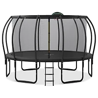 Streamdale Furniture Kids 16FT Trampoline with Safety Enclosure & Basketball Board