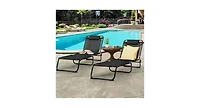 Slickblue Foldable Camping Patio Chaise Lounge Chair