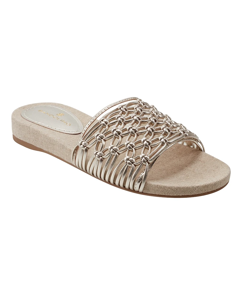 Bandolino Women's Melly Knotted Upper Flat Slide Sandals