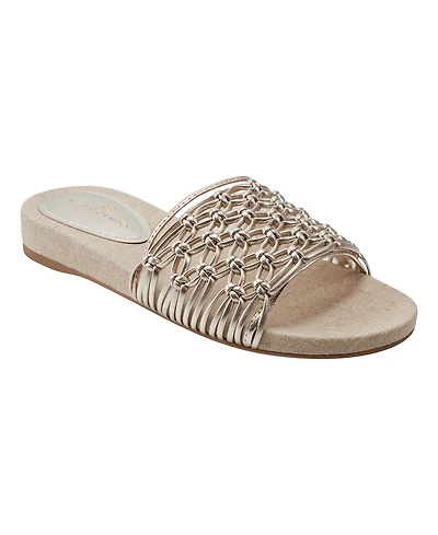 Bandolino Women's Melly Knotted Upper Flat Slide Sandals