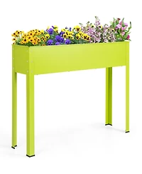 40" Raised Garden Bed with Legs Metal Elevated Planter Box Drainage Hole Backyard