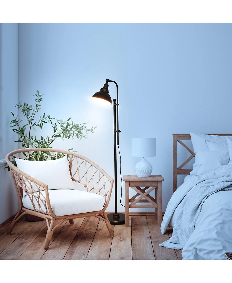 Dylan 65.5" Led Industrial Floor Lamp with Adjustable Height