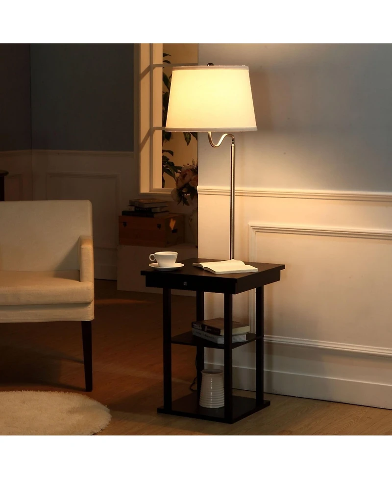 Madison 56" Led Table and Lamp Combo with Usb Port Outlet