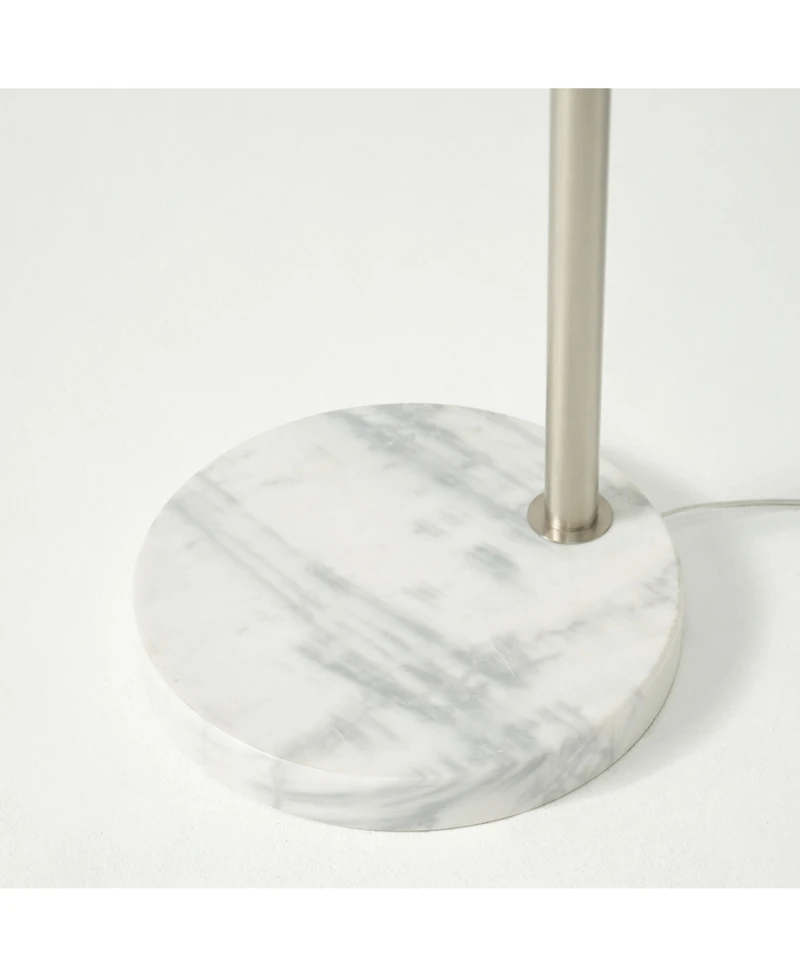 Mason 81" Led Contemporary Arc Floor Lamp with Marble Base, Bulb Included