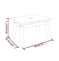 Step Stool 15"x10.2"x8.7" Solid Wood Acacia