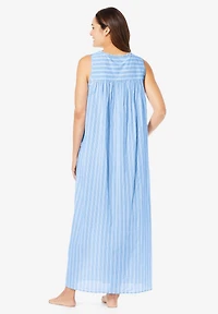 Only Neccessities Plus Necessities Long Sleeveless Floral Nightgown