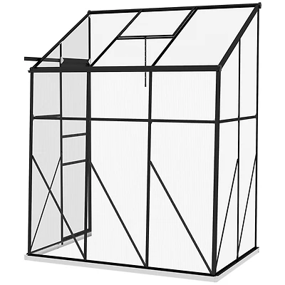 Outsunny 6' x 4' Polycarbonate Lean-to house,