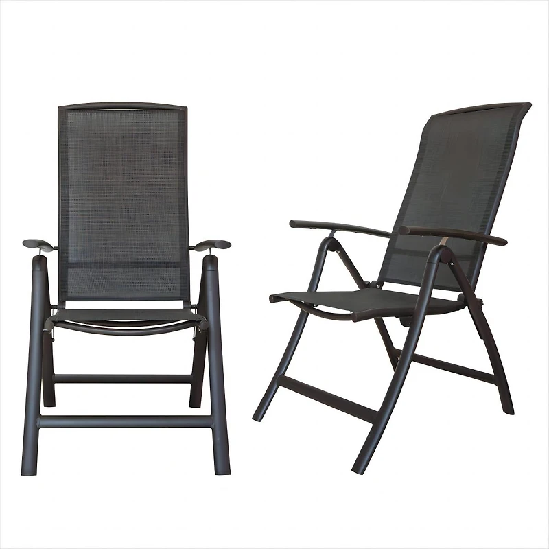 Simplie Fun Outdoor Reclining Patio Chairs, Set of 2