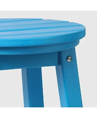 WestinTrends 29" Hdpe Outdoor Patio Round Bar Stool Set of 2