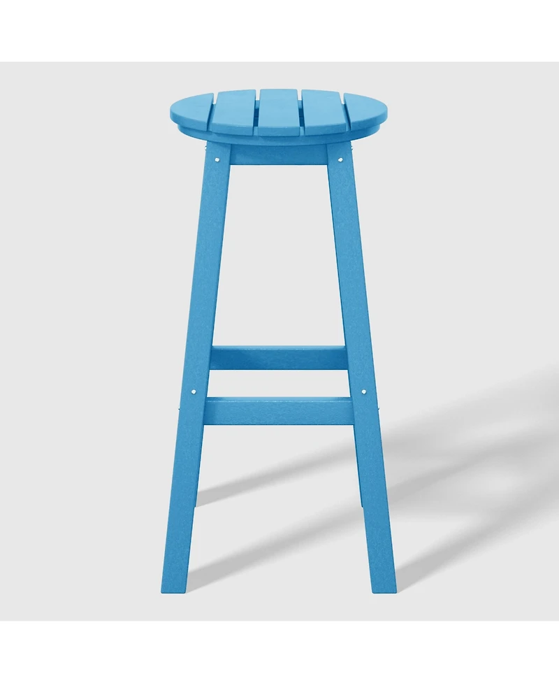 WestinTrends 29" Hdpe Outdoor Patio Round Bar Stool Set of 2