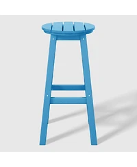 WestinTrends 29" Hdpe Outdoor Patio Round Bar Stool Set of 2