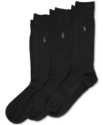Polo Ralph Lauren Men's 3-Pk. Supersoft Rib Dress Socks