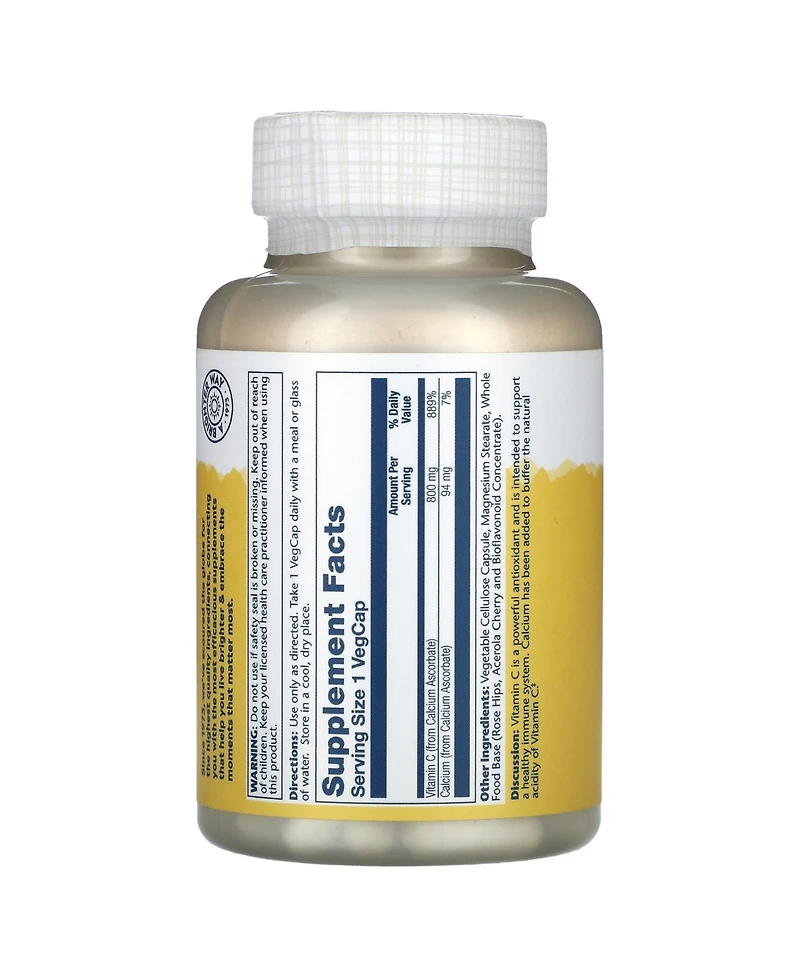 Solaray Buffered Vitamin C 800 mg - 90 VegCaps