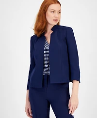 Anne Klein Star-Collar Open-Front Blazer