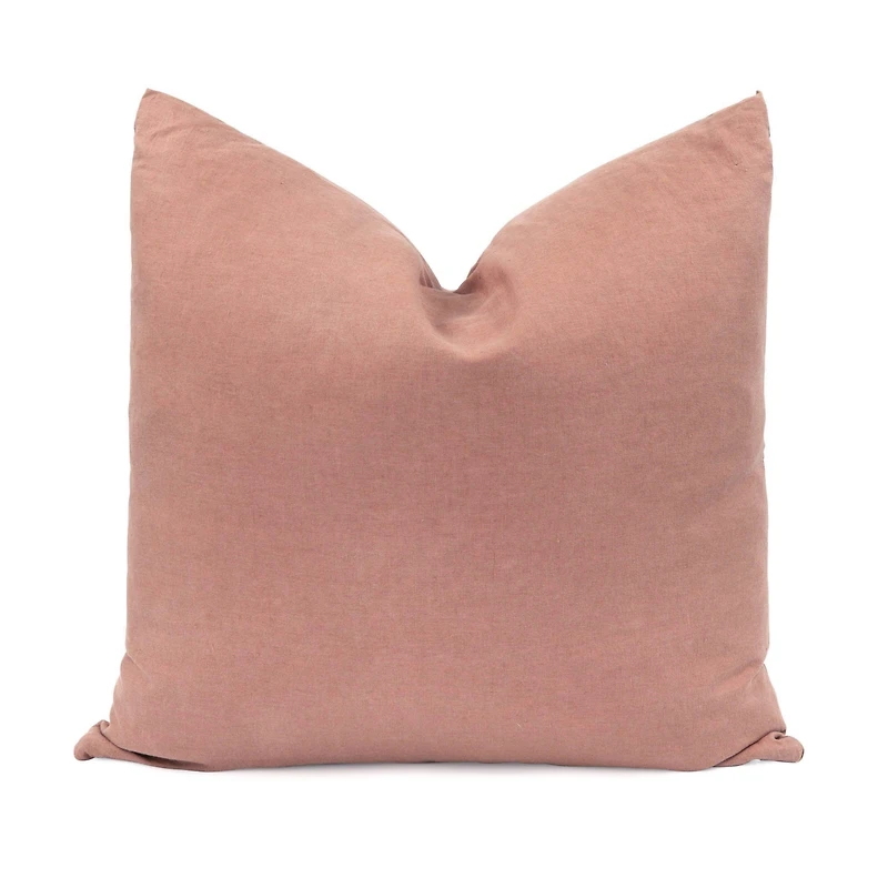20" x French Linen Pillow with Removable Sham