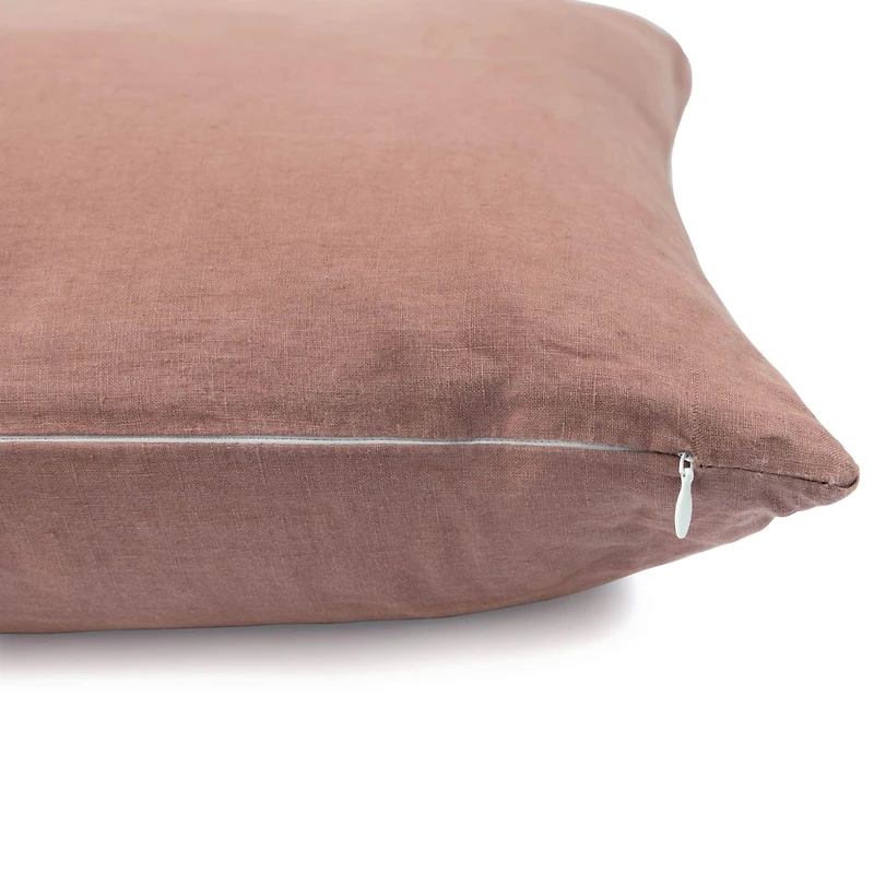 20" x French Linen Pillow with Removable Sham