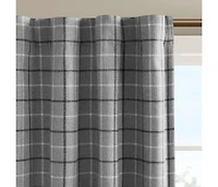 Anaheim Plaid Curtain 1 Panel for bedroom, Rob Pocket/Back Tab fit up to 1.25 inches rod Single Living Room, Width 50 length 95 inch