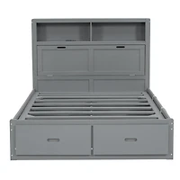 Streamdale Queen Hydraulic Bed w/ Led & Storage