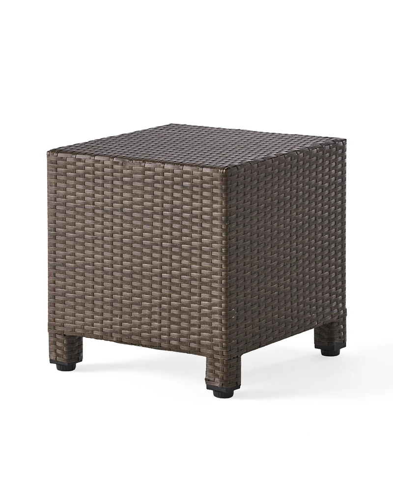 Streamdale Modern Woven Outdoor Side Table for Patio or Deck
