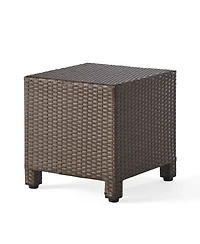 Streamdale Modern Woven Outdoor Side Table for Patio or Deck