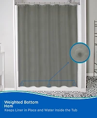 Kenney Medium Weight Peva Shower Curtain Liner