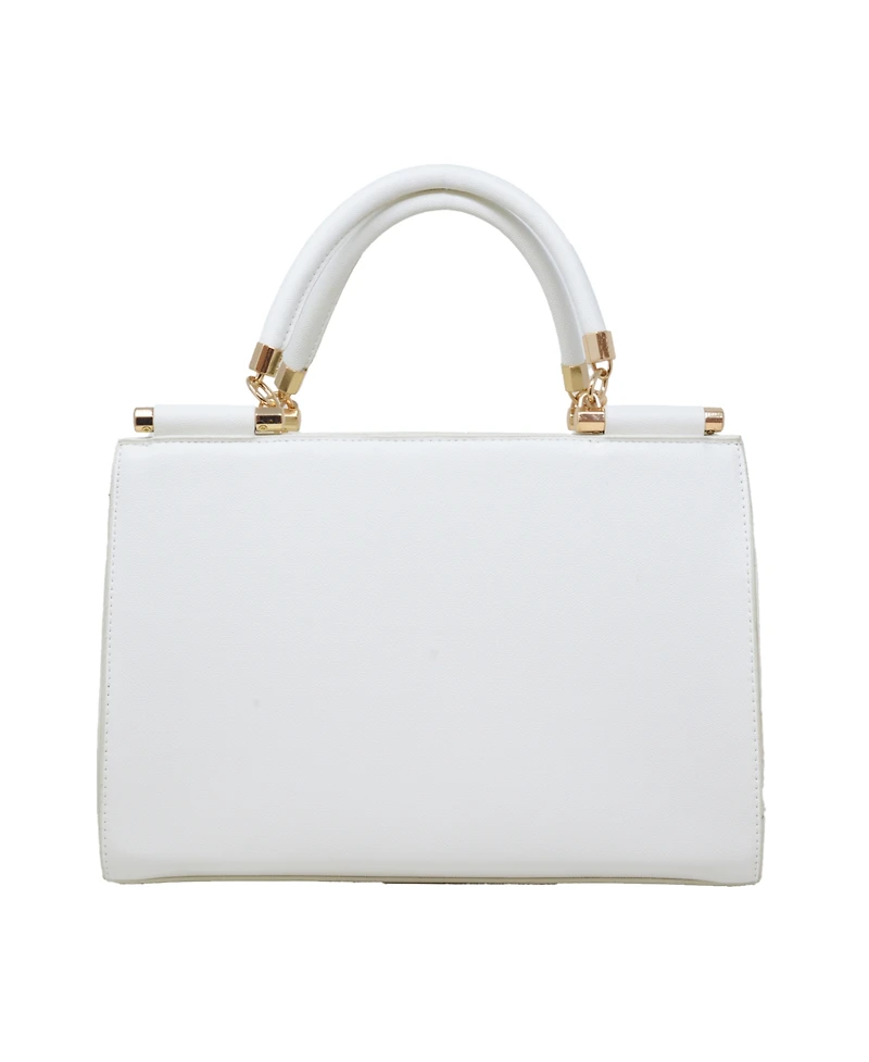 Bebe Alex Quilted Satchel Bag with Card Holder