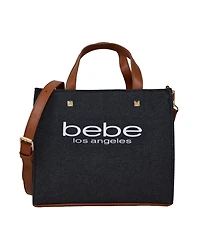 Bebe Rian Canvas Medium Satchel Bag