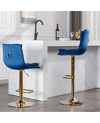 Simplie Fun Chrome Swivel Bar Stools Set
