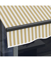 Retractable Awning Water & Uv Resistant, Adjustable Shade for Patios