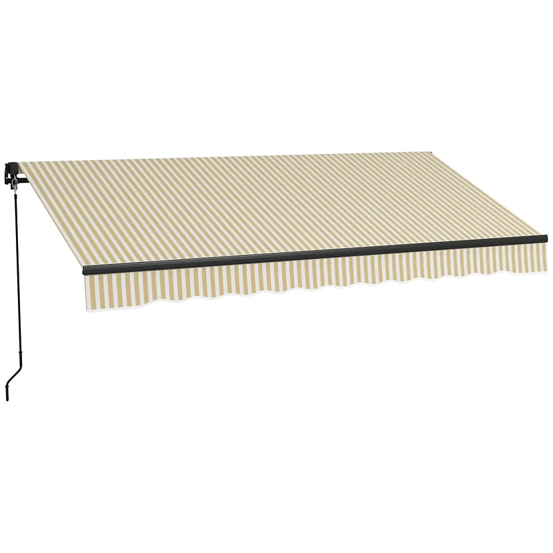 Retractable Awning Water & Uv Resistant, Adjustable Shade for Patios