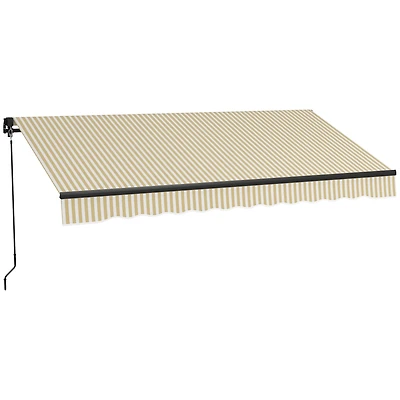 Retractable Awning Water & Uv Resistant, Adjustable Shade for Patios