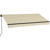 Retractable Awning Water & Uv Resistant, Adjustable Shade for Patios