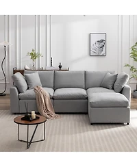 Streamdale Furniture Plush Feather-Filled Sofa with Removable Cushions and Modular Design