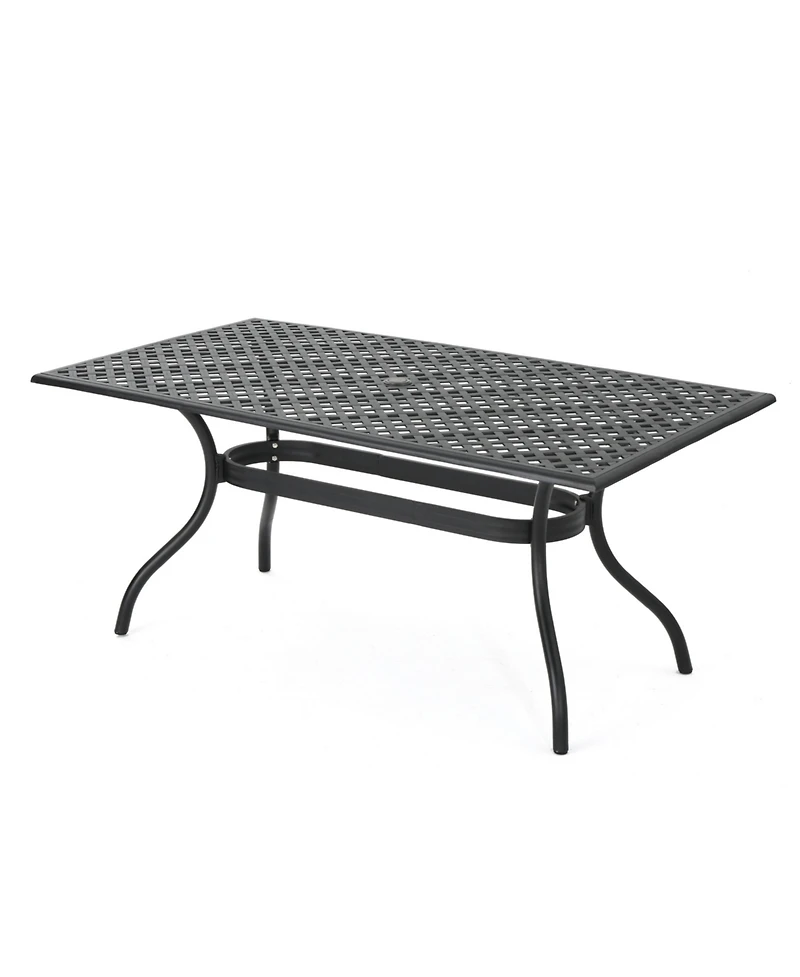 Streamdale Elegant Cast Aluminum Lattice Dining Table for Outdoor Sophistication