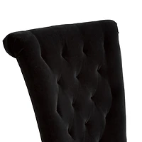 Simplie Fun Elegant Tufted Flared Black Velvet Dining Chairs (Set of 2)