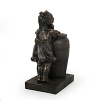 Tranquil Garden Fountain with Cascading Waterfall, Led Lights, and Exquisite Detail