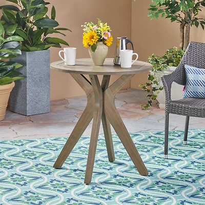 Streamdale Furniture Exquisite Acacia Wood Bistro Table for Sophisticated Outdoor Dining
