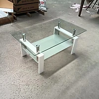 Streamdale Clear Glass Coffee Table (2-Tier)