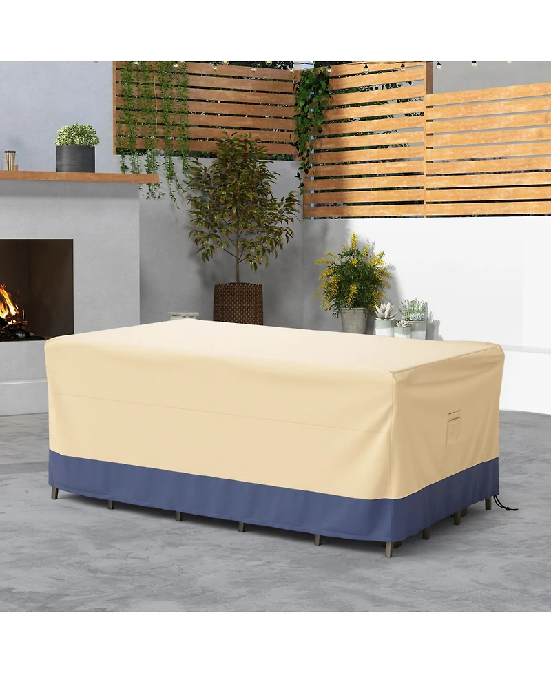 Slickblue Patio Furniture Cover with Padded Handle and Click-Close Straps