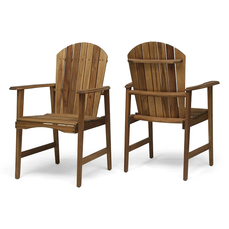 Streamdale Acacia Wood Adirondack Chairs (Set of 2) for Outdoor Patio