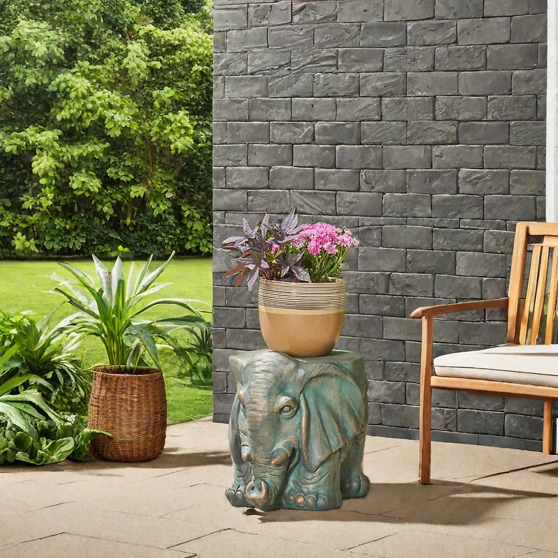 Streamdale Elephant Garden Stool Versatile Decor, Effortless Assembly