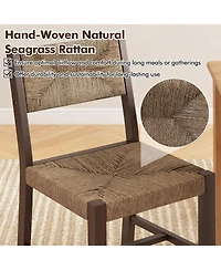 Wooden Dining Chair Set of 2 for Kitchen Dining Room-Brown