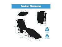 Slickblue Set of 2 Portable Reclining Chair with 5 Adjustable Positions