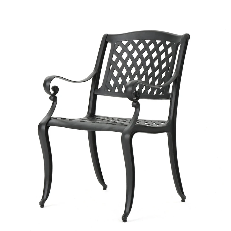 Simplie Fun Elegant and Durable Cast Aluminum Dining Chairs for Outdoor Spaces