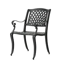 Simplie Fun Elegant and Durable Cast Aluminum Dining Chairs for Outdoor Spaces