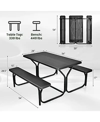 Slickblue Picnic Table Bench Set for Outdoor Camping