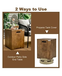 Slickblue 16" Outdoor Hideaway Table Cover for Standard 20 Lbs Propane Tank-b