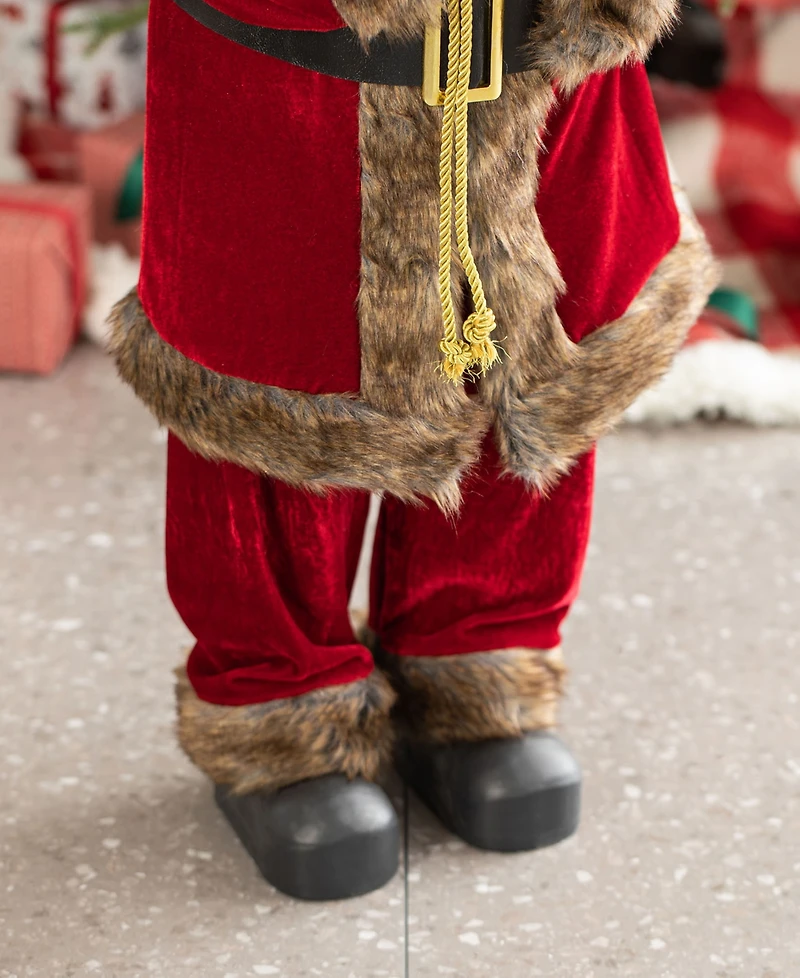 Glitzhome 35 H Oversized Christmas Traditional Santa Figurine